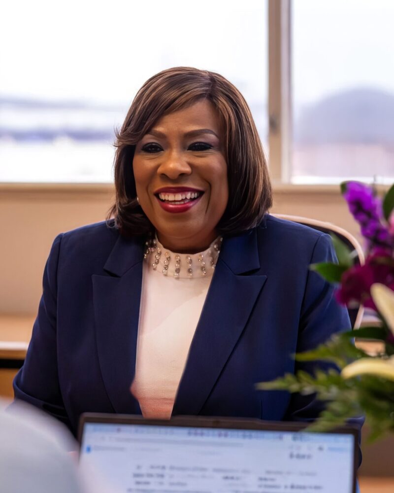 sharon, navy jacket'